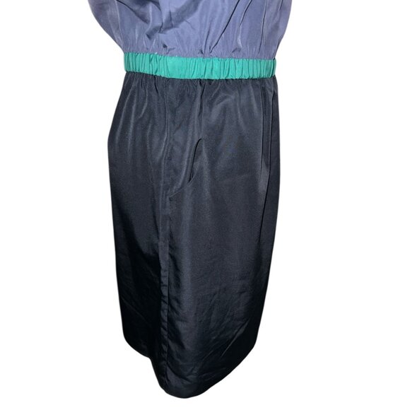 Banana Republic Womens Sleeveless Colorblock Dress Blue & Black Size 8 (Medium) - Picture 14 of 15